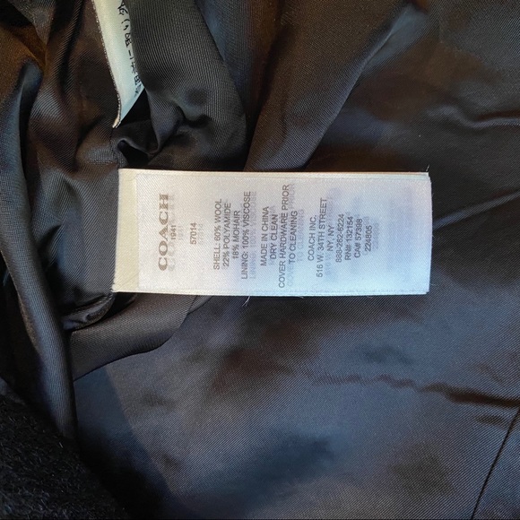 βοΈ Coach Studded Wool Coat, Black - Picture 10 of 10